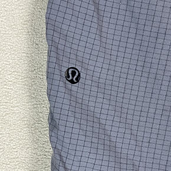 Lululemon Short Mens 32 Gray Striped Mid Rise Golf Chino Performance Stretch 10" - Picture 10 of 13